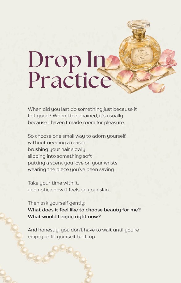 A Drop In Practice page with reflection questions